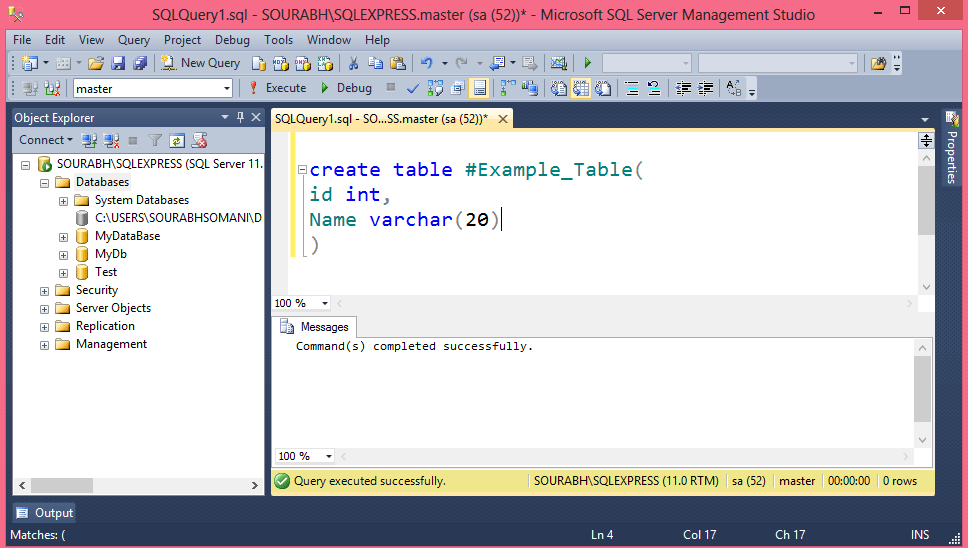 What is a Temporary Table in SQL Server